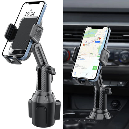 ​​Upgraded Cup Phone Holder​​ – 360° Adjustable Fits All 4-7" Phones in Cars Golf Carts & Cradles Universal Car Mount.Car Holder